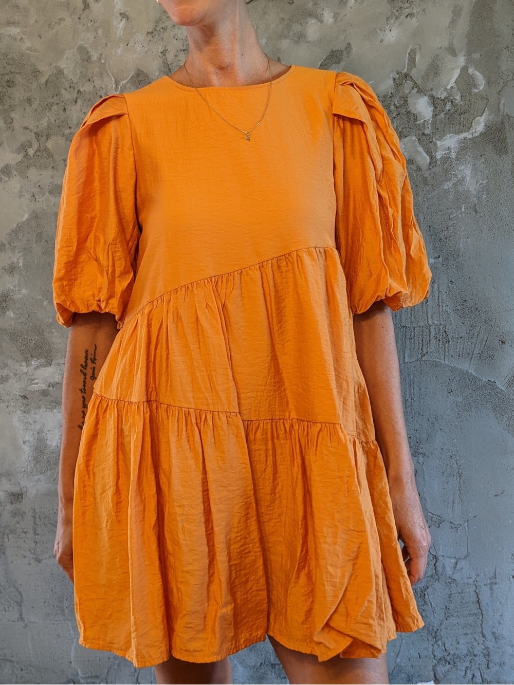 Anthropologie Moon River Puff sleeve dress sz S